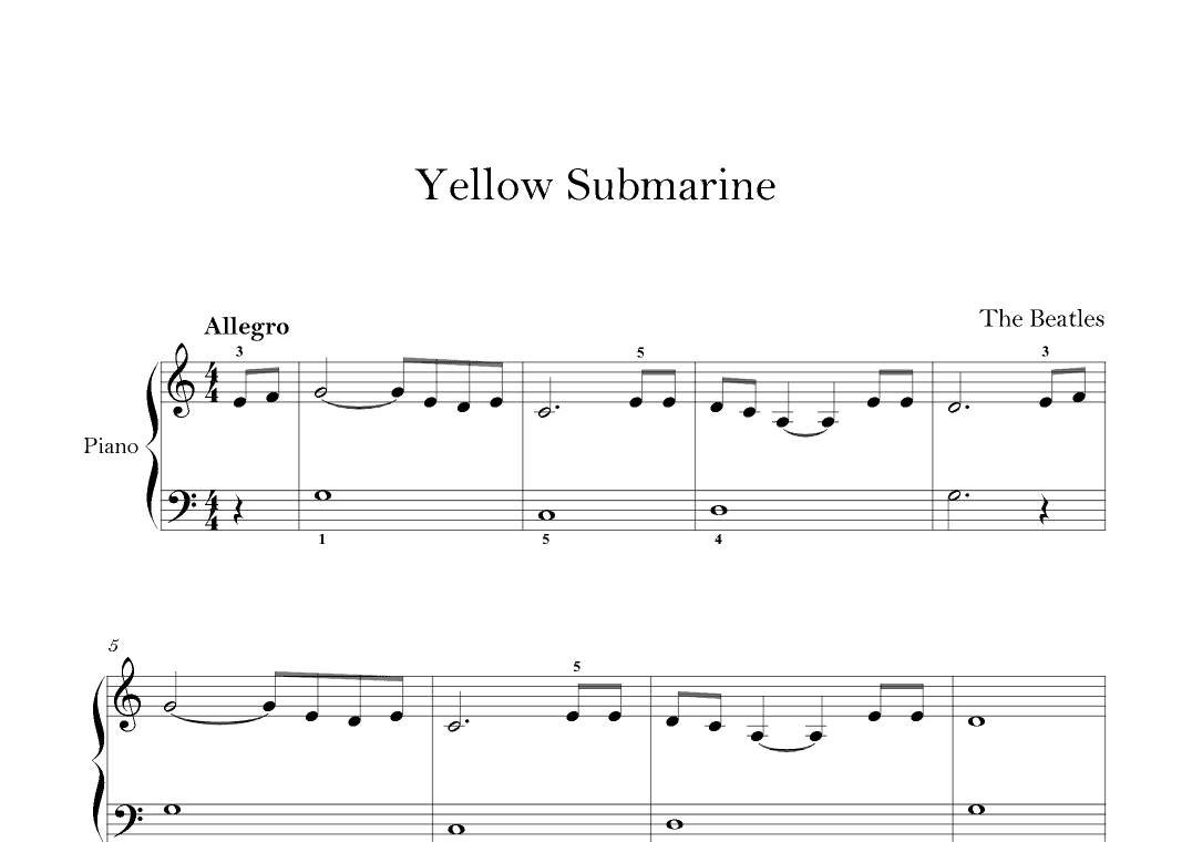 Yellow Submarine (arr. Lila)