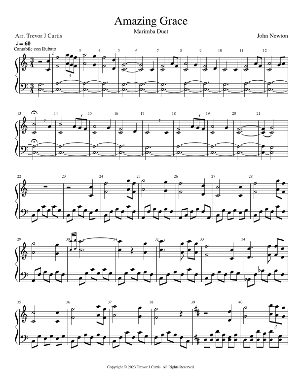 Amazing Grace (arr. Trevor J Curtis)