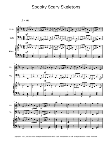 Spooky Scary Skeletons (arr. Ygor Nunes)