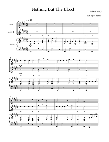 Nothing But The Blood (Violin Duet with Piano) (arr. Tyler Adams)