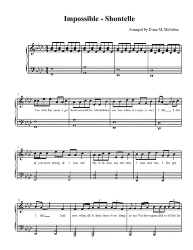 Impossible (arr. Diane M. McGahee)