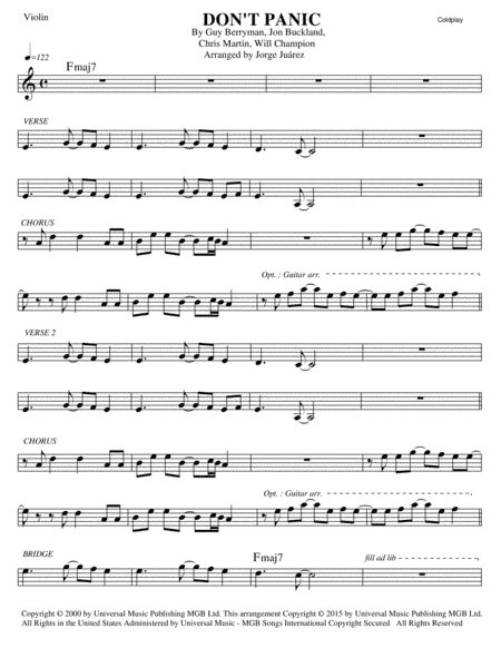 Don't Panic (arr. Jorge Juárez)