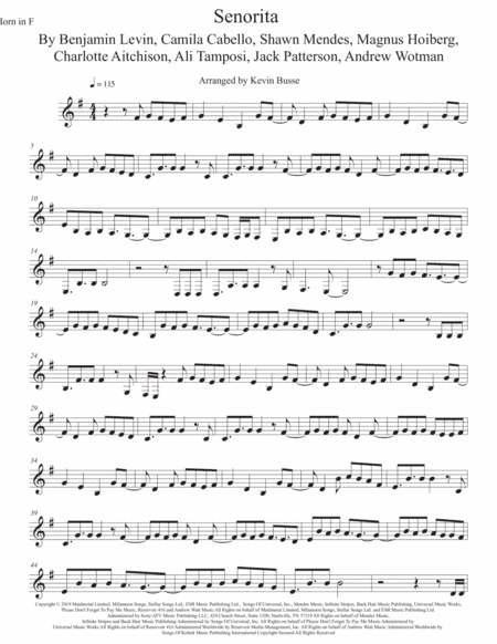 Senorita (arr. Kevin Busse)