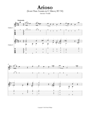 Arioso (from Flute Sonata in E Minor, RV 50) (arr. Mark Phillips)