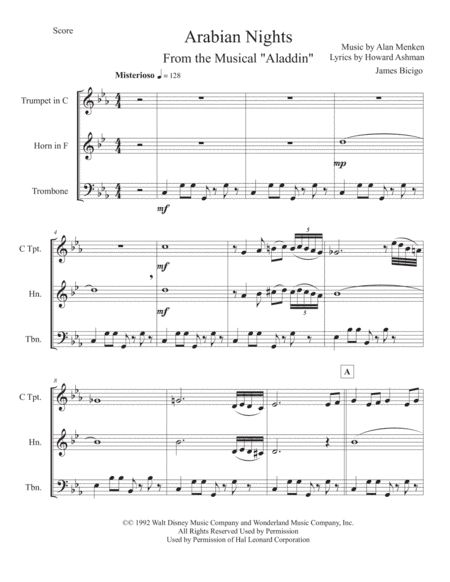 Arabian Nights (arr. James Bicigo)