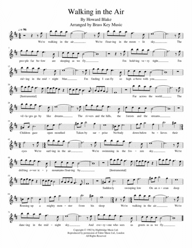 Walking In The Air (arr. Brass Key Music)