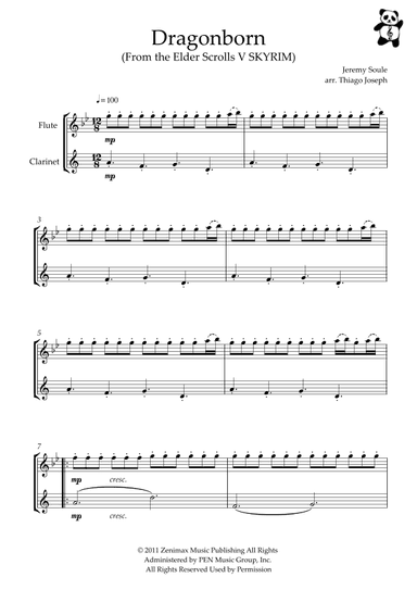 Dragonborn (skyrim Theme) (arr. Thiago Joseph)
