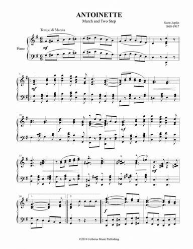 Antoinette (March and Two Step) - Joplin (arr. Theoria Music)