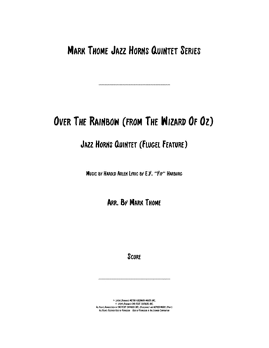 Over The Rainbow (from The Wizard Of Oz) (arr. Mark Thome)
