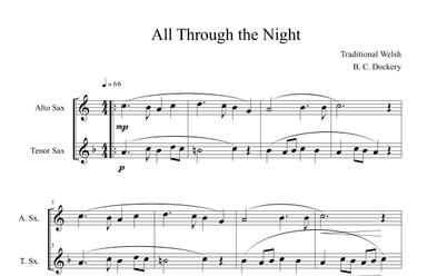 All Through the Night (Alto and Tenor Sax Duet) (arr. B. C. Dockery)