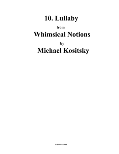 10. Lullaby