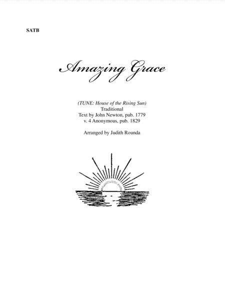 Amazing Grace (TUNE: House of the Rising Sun) (arr. Judith Rounda)