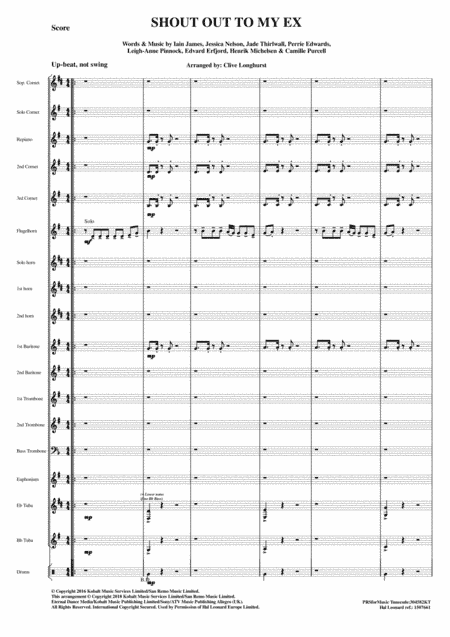 Shout Out To My Ex (arr. Clive Longhurst)