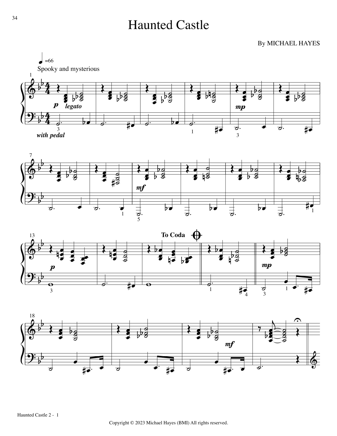 Haunted Castle - From 24 Short Piano Pieces in All Keys