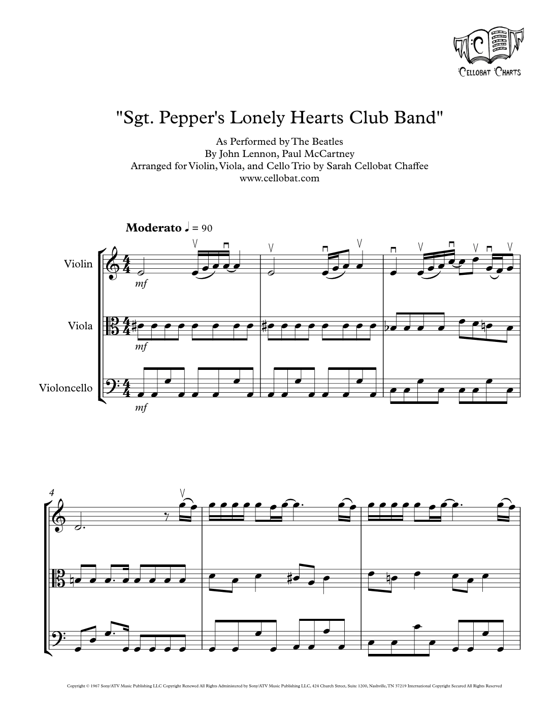 Sgt. Pepper's Lonely Hearts Club Band (arr. Sarah Cellobat Chaffee)