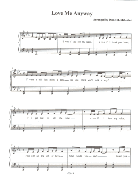 Love Me Anyway (arr. Diane M. McGahee)