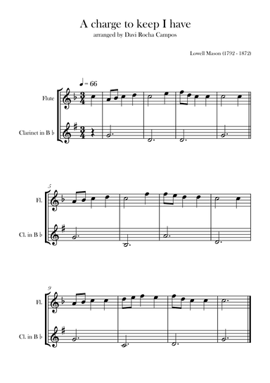 A charge to keep I have (arr. Davi Rocha Campos)