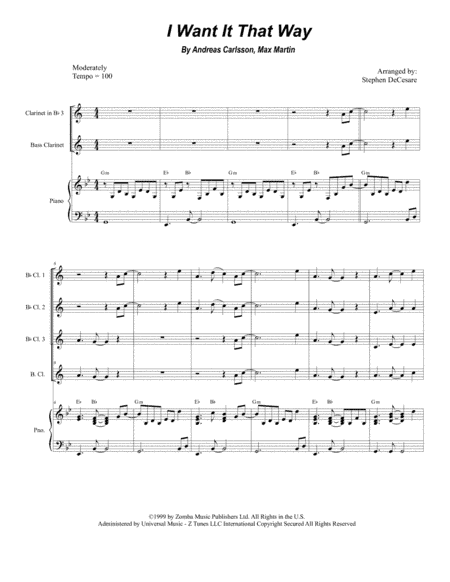 I Want It That Way (arr. Stephen DeCesare)