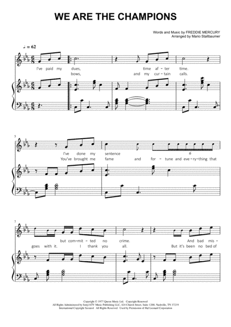 We Are The Champions (arr. Mario Stallbaumer)