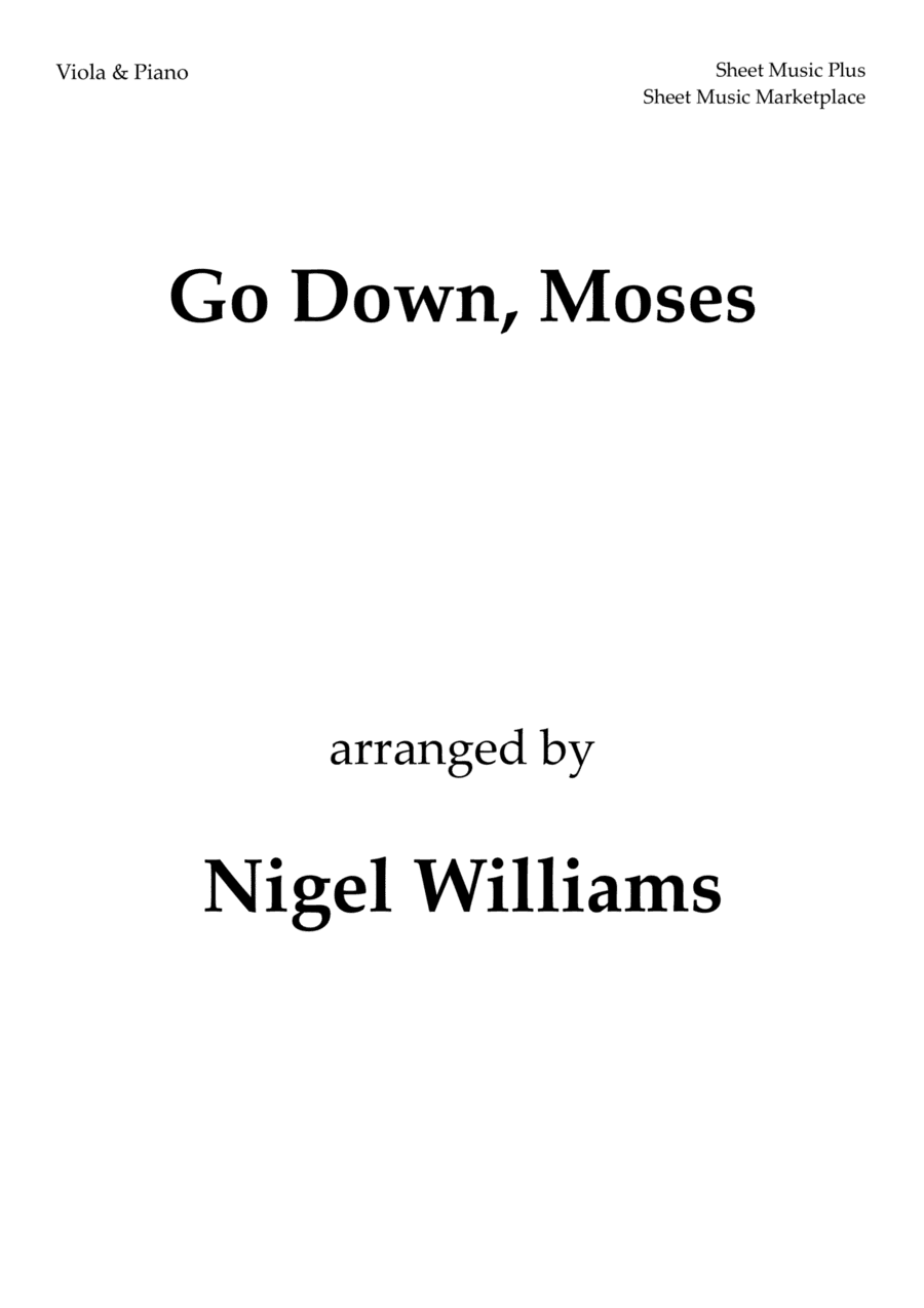 Go Down, Moses, for Viola and Piano (arr. Nigel Williams)