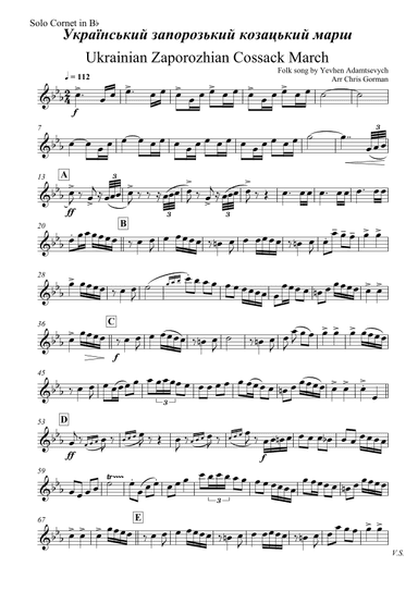 ZAPOROZHIAN COSSACK MARCH (arr. Chris Gorman)
