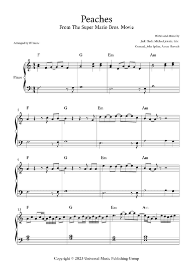 Peaches (arr. BTmusic)