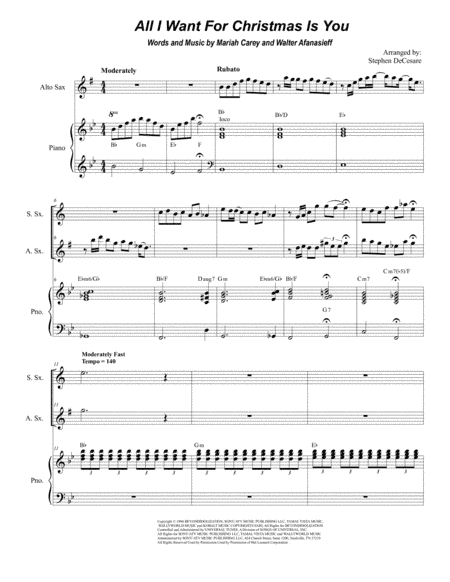All I Want For Christmas Is You (arr. Stephen DeCesare)