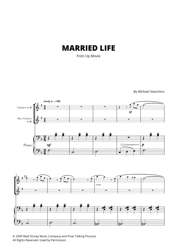 Married Life (arr. Cadenza Editions)