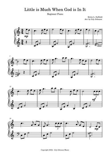 Little is Much When God is In It (arr. Lily Johnson)