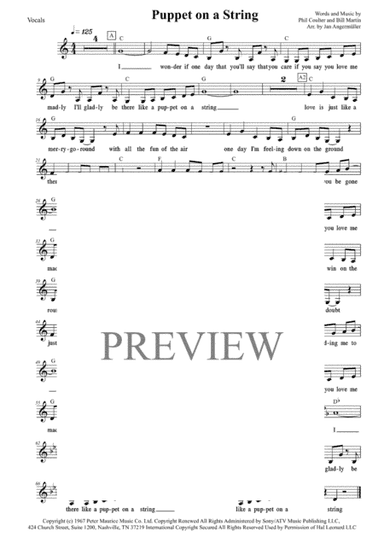 Puppet On A String (arr. Jan Angermüller)