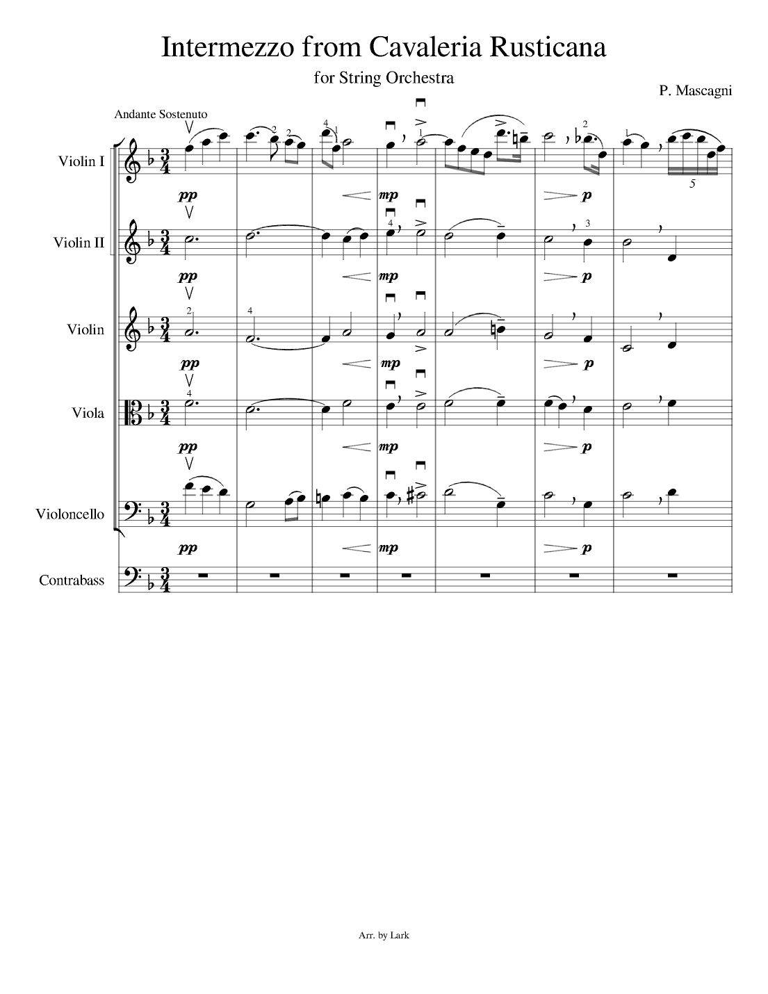 Intermezzo From Cavaleria Rusticana (arr. Lark)