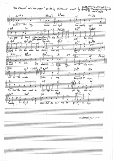 "THE FAMINE" and "THE FEAST". lead sheet& #CJDennis words AND piano