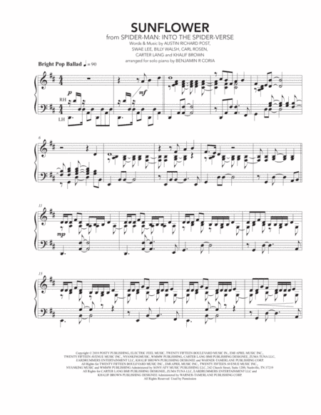 Sunflower (arr. Benjamín R. Coria)