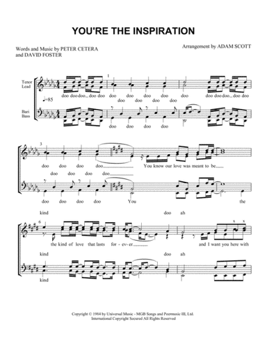 You're The Inspiration (arr. Adam Scott)