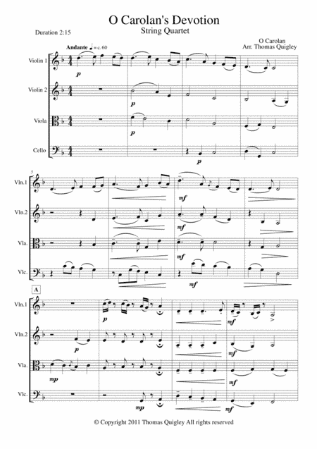 O Carolan's Devotion (arr. Thomas Quigley)