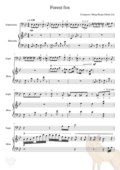 Forest Fox for Euphonium and Marimba