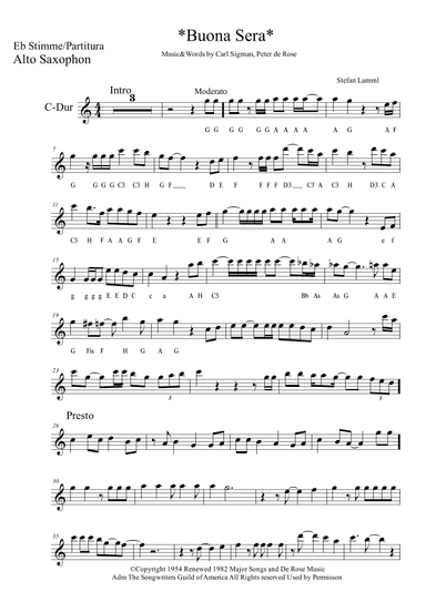 Buona Sera (arr. Stefan Lamml)