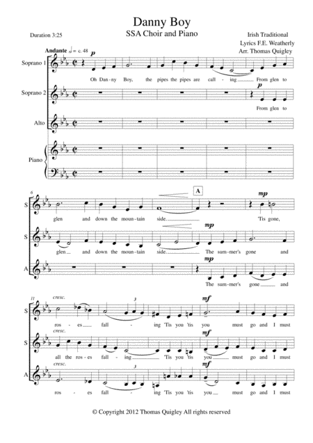 Danny Boy (arr. Thomas Quigley)