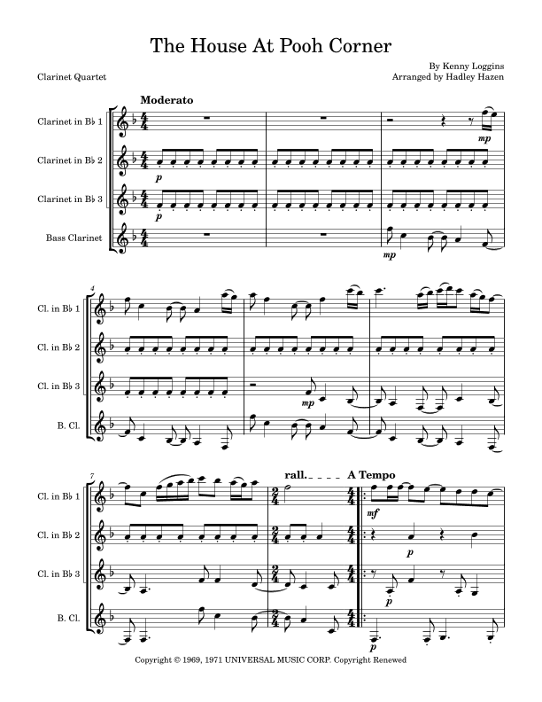 House At Pooh Corner (arr. Hadley Hazen)