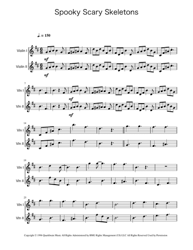 Spooky Scary Skeletons (arr. Ygor Nunes)