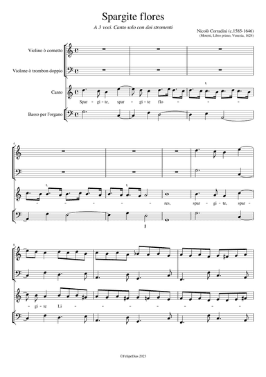 Spargite flores (arr. Early Music Scores)