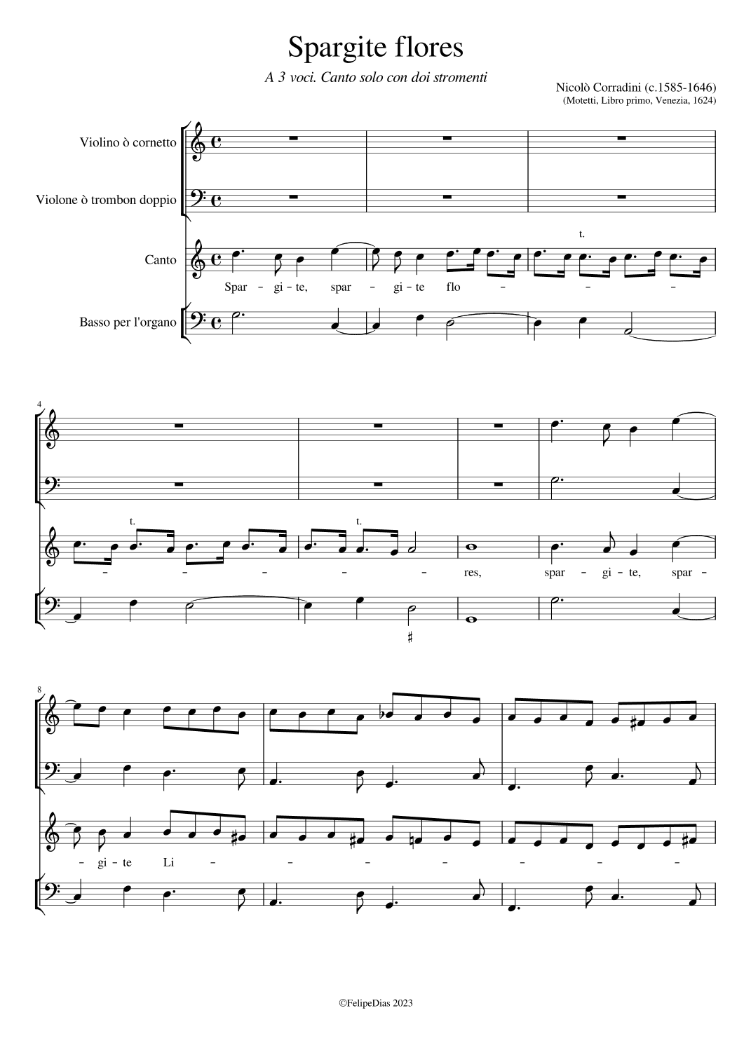 Spargite flores (arr. Early Music Scores)