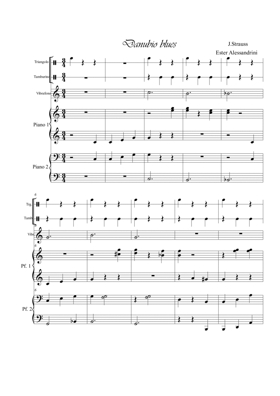 Danubio blues. Keyboards ensamble (arr. Ester Alessandrini)