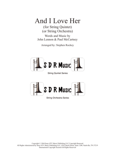 And I Love Her (arr. Stephen Rockey)
