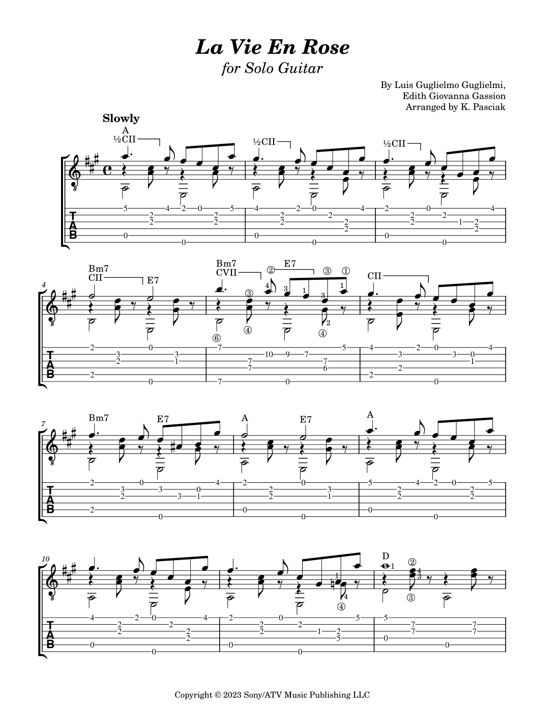 La Vie En Rose (arr. Kenneth Pasciak)