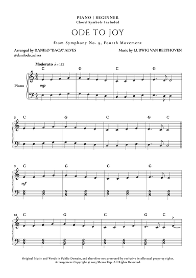 Ode To Joy (arr. Danilo "Daca" Alves)