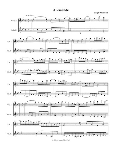 Suite for Two Violins - 1 Allemande