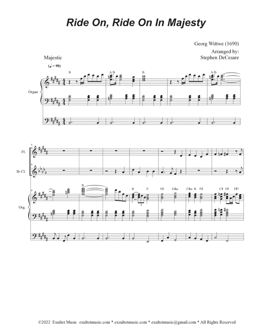 Ride On, Ride On In Majesty (Duet for Flute and Bb-Clarinet) (arr. Stephen DeCesare)