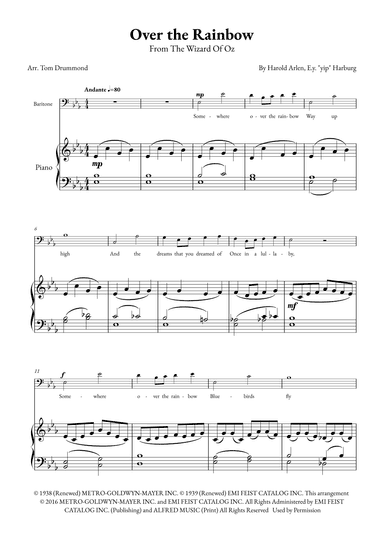 Over The Rainbow (arr. Tom Drummond)