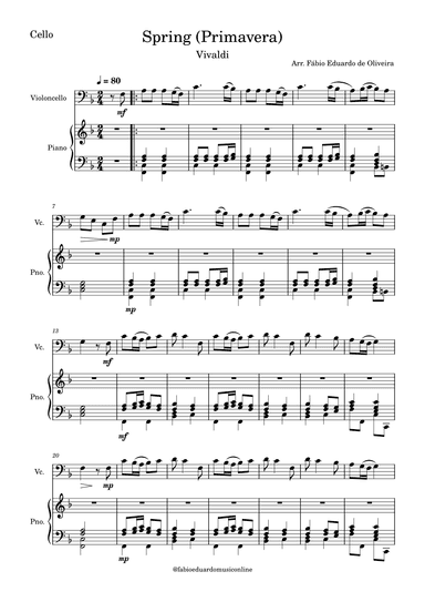 Spring/Primavera (The Four Seasons - Vivaldi) (arr. Fabio Eduardo de Oliveira)